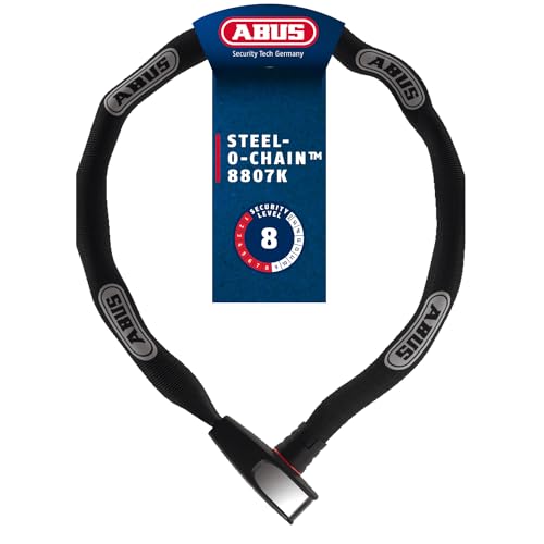 ABUS Kettenschloss Steel-O-Chain 8807K – Flexibles Fahrradschloss aus gehärtetem Stahl – ABUS-Sicherheitslevel 8-85 cm - Schwarz im Sale