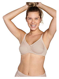 Thumbnail for Naturana® Eleganter, Softer Baumwoll BH ohne Bügel [Cup A-F]: BH Soft Cup aus 100% Baumwolle I BH Baumwolle ohne Bügel I Baumwoll BH ohne Buegel 100 Light Beige B im Sale