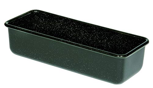 Riess, 0638-022, Profibäcker Backform, Königskuchenform, Inhalt 1.7 Liter, Höhe 7.8cm, Breite 10cm, Länge 30cm, Emaille, schwarz, Brotbackform, Induktion, Emaill Backform, Kastenform Kuchen im Sale