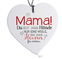 Thumbnail for formano Herz Hänger Mama Spruch Muttertag Herzhänger Mutter Keramikherz Keramikherzhänger 749031 Dekohänger Keramik Weißheit im Sale