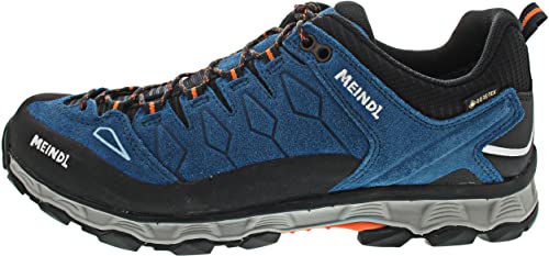 Meindl Herren Anthracite/R Wanderstiefel, Blau/Orange im Sale