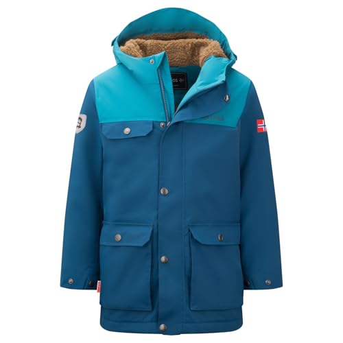 Trollkids Parka Gudvangen, Madeira blue/dark navy/almond, on sale