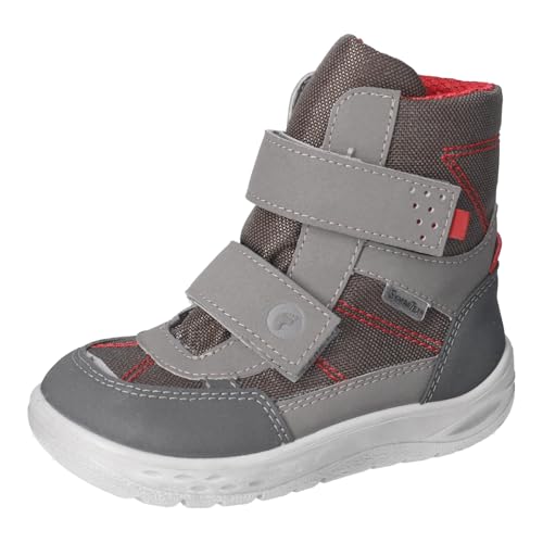 RICOSTA Jungen Winterstiefel UKI, Kinder Boots, Weite: Weit, lose Einlage, Sympatex, waschbar,vegan, wasserdicht, Meteor/Schoko/rot (460), 25 EU im Sale
