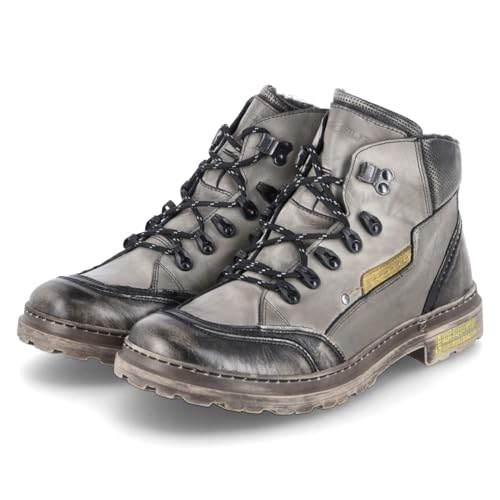 Krisbut Herren Schnürstiefeletten/Winterboots Grau Glattleder, im Sale