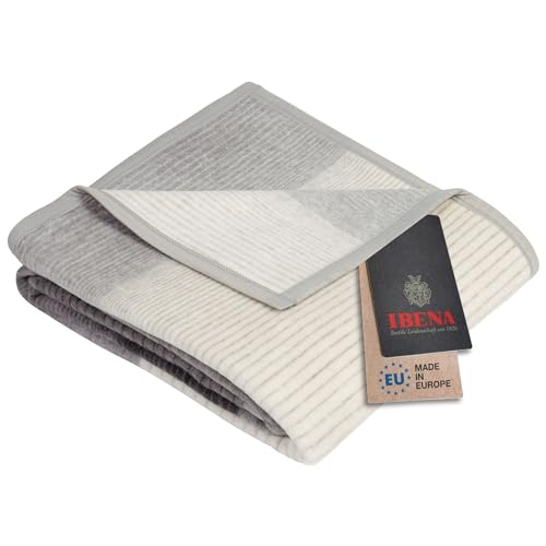 Ibena Granada Decke 150x200 cm – Kuscheldecke orange Pflegeleichte und kuschelweiche Baumwollmischdecke mit tollem Karomuster im Sale