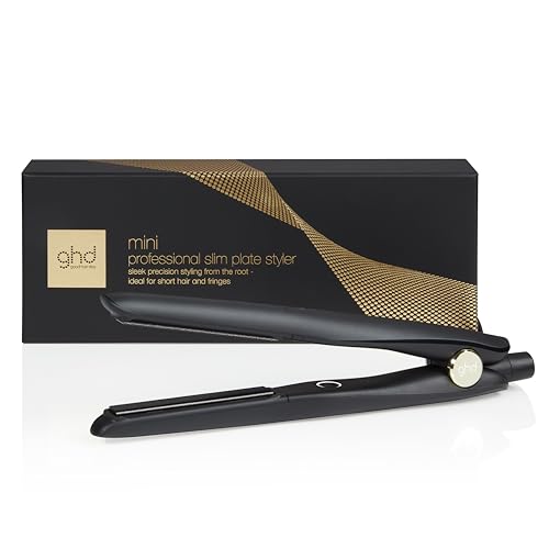 ghd Mini Styler — Professional hair straightener for short hair and bangs with 40% narrower plates, unisex for women or men, precision styling, ceramic plates, black on sale