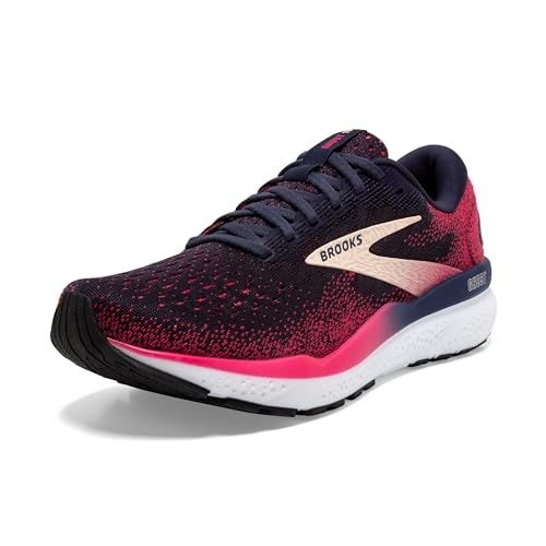 Brooks Women's Ghost 16 Sneaker, Peacoat Raspberry Apricot, 40.5 EU on sale