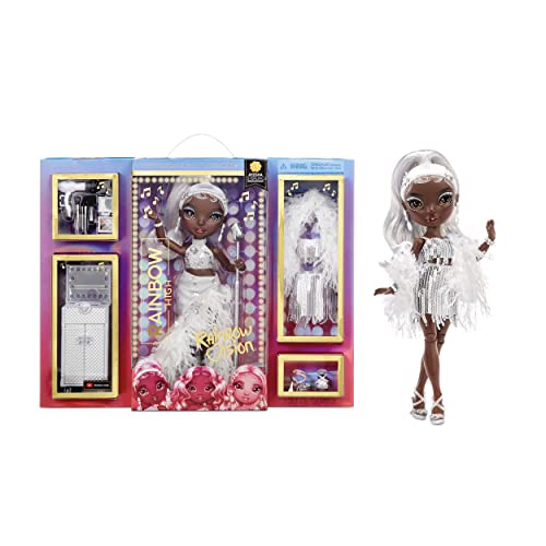 Rainbow High Rainbow Vision Divas - Ayesha Sterling - Silberne Modepuppe, Mix & Match Designer Outfits, Mikro, Accessoires und Make-Up Spielst - Für Kinder und Sammler ab 6 Jahren im Sale