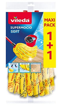 Thumbnail for Vileda SuperMocio Soft Mop Replacement Head, 30% microfiber mop head, effective against greasy dirt and stains, 2-pack on sale