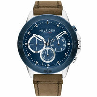 Thumbnail for Tommy Hilfiger Multi Zifferblatt Quarz Uhr für Herren mit Braunes Lederarmband - 1791895 im Sale