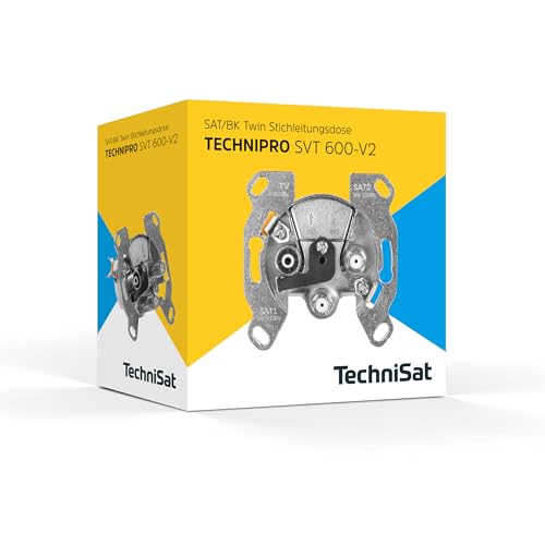 TechniSat TECHNIPRO SVT 600 V2 - Twin-Antennendose für Sat, TV, Radio (Sat-Stichdose mit Diode im Sat-Anschluss) im Sale