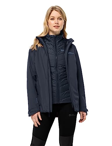 Jack Wolfskin Damen Glaabach 3in1 Jkt W Jacket, Night Blue, EU im Sale