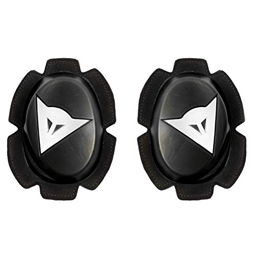 Dainese - Pista Knee Slider High Durability, Polyurethane Motorcycle Knee Pads, Exceptional Strength for Longevity, Motorcycle Racetrack Slider with Velcro Fastener, Black/White on Sale