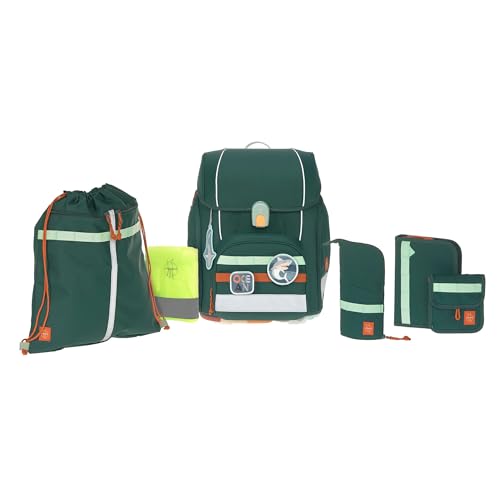 LÄSSIG 7-teiliges Schulranzen Set Kinder/Boxy Unique dark green Ocean Edition im Sale