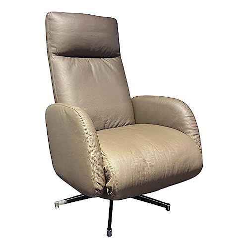 Erpo Sessel Relax RE700 Leder 170.860 Lava mit Sternfuß manuell verstellbar im Sale