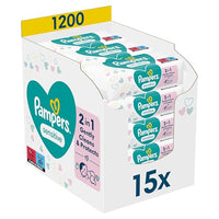 Thumbnail for Pampers Sensitive Feuchttücher 15 Packungen mit 80 Stück - 1200 Feuchttücher, ohne Duft, für eine sanfte und weiche Reinigung im Sale