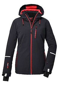 Thumbnail for killtec Damen Skijacke/Funktionsjacke mit abzippbarer Kapuze und Schneefang KSW 81 WMN SKI JCKT, schwarz blau, 46, 39746-000 im Sale