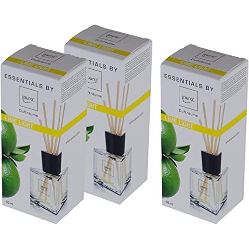 Essentials by ipuro Lime Light 50ml room fragrance (pack of 3)