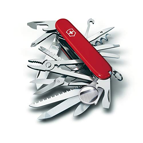 Victorinox Swiss Champ pocket knife (33 functions, 6 mm screwdriver, metal saw, corkscrew) red, 91 mm on sale