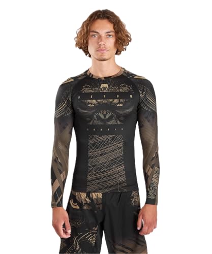 Venum, Gorilla Jungle Rashguard Langärmeligers, Herren, M, Schwarz/Sand im Sale