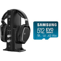 Thumbnail for Sennheiser RS195-U Digitales Funkkopfhörersystem & Samsung EVO Select microSD-Karte + SD-Adapter, 512 GB, Speicherkarte für Smartphone und Tablet, UHS-I U3, Full HD, 130 MB/s Lesen, MB-ME512KA/EU im Sale