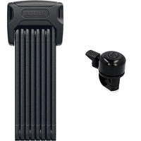 Thumbnail for ABUS Bordo 6000K folding lock with SH lock holder & FISCHER mini bicycle bell, black, one size on sale