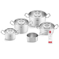 Thumbnail for Fissler Original-Profi Collection/Stainless Steel Cookware Set, 5-piece, incl. Glass Lid + Free Stainless Steel Care - Induction, Silver on Sale