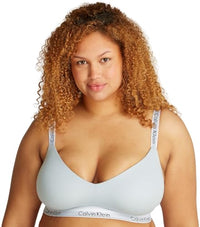 Thumbnail for Calvin Klein Women's Lght Lined (Full Cup) 000QF7060E Bralette, Black (Black W. DTM Wb), on sale