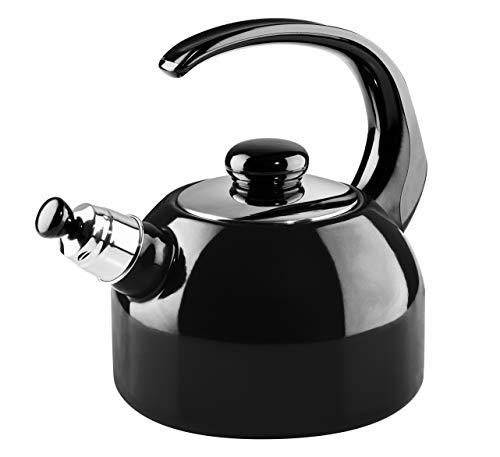 Riess, 0543-022, Flötenkessel Plus, CLASSIC- SCHWARZEMAILLE, 2 Liter, Durchmesser 18 cm, Emaille, schwarz, Induktion im Sale