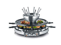 Thumbnail for SEVERIN raclette fondue combination for 8 people, 1,900 W, two separately heatable elements, dishwasher-safe fondue pot, stainless steel, black, RG 2348 on sale