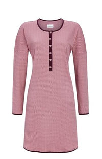 Thumbnail for Ringella nightdress with button placket color Purple Wine, on sale