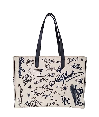 Golden Goose Schulter Einkaufstasche + Stoffgurt 10283 schwarz weiß, WEISS SCHWARZ im Sale