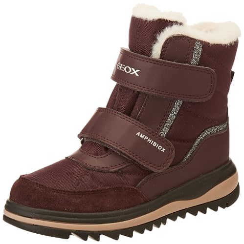 Geox J ADELHIDE Girl B AB Ankle Boot, DK Burgundy, 33 EU on sale