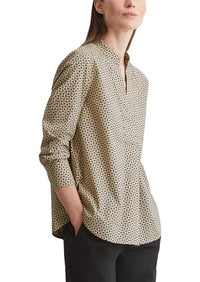 Thumbnail for Marc OߴPolo Damen Tunikabluse aus Bio-Baumwolle mit V-Ausschnitt, Mehrfarbig (Multi), 36 im Sale