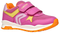 Thumbnail for Geox J Pavel Girl A Sneaker, Fuchsia/Orange, 27 EU im Sale
