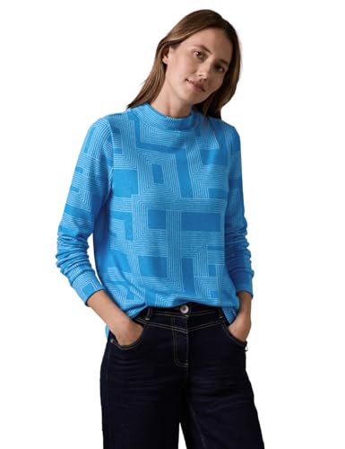 CECIL Bedruckter Feinstrickpullover im Sale