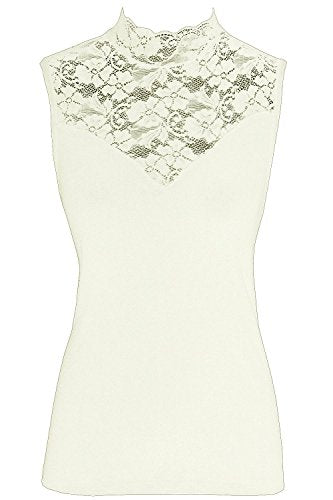 Nina von C. Fine Cotton Blazershirt mit Spitze Top Shirt (44, champagner) im Sale