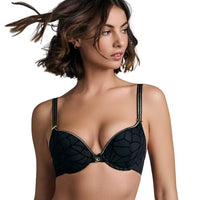 Thumbnail for Marlies Dekkers The Adventuress Push Up BH schwarz Gold Lurex im Sale