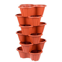 Thumbnail for Invero Set von 6 Trio Erdbeer-Pflanzgefäß, stapelbar, für den Außenbereich, Garten, Kunststoff, Pflanztopf zum Einpflanzen von Beete, Erdbeeren, Kräutern, Blumen und mehr im Sale
