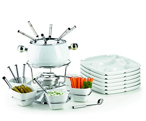 Mäser fondue set, 28-piece, white set, white on sale