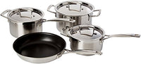 Thumbnail for Le Creuset 5-teiliges Topfset aus 3-ply Edelstahl mit passenden Deckeln, Für alle Herdarten inkl. Induktion geeignet, Silber im Sale