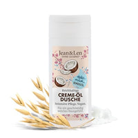 Thumbnail for Jean & Len Rich Cream-Oil Shower Gel with Oat Milk & Coconut Oil, travel size, protects the skin from drying out, practical travel size, paraben-free & silicone-free, pH-skin-friendly, vegan, 50 ml (1 pack)