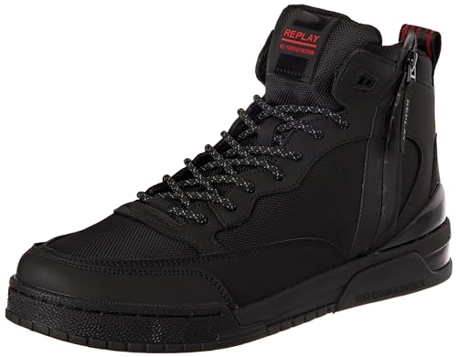 Replay Herren Cupsole Sneaker Astro Spectre Schuhe, Schwarz (Black Red 178), 44 im Sale