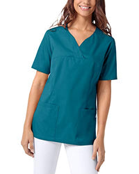 Thumbnail for CLINIC DRESS Schlupfkasack Damen Kasack für die Pflege 1/2 Arm Regular Fit Länge ca. 70 cm 50% Baumwolle 95 Grad Wäsche Petrol S