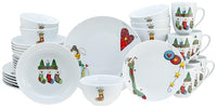 Thumbnail for CreaTable, 21846, Luna Socks series, 30-piece dinnerware set for 6 people, combination service made of porcelain, dishwasher and microwave safe, quality production on sale