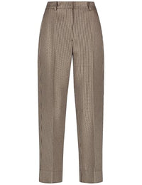 Thumbnail for Taifun Damen Gepflegte 7/8 Hose Straight Fit Gemustert 7/8 Länge Schwarz Gemustert 46 im Sale