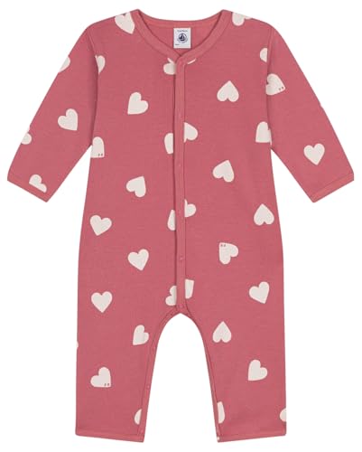 Petit Bateau A0B9S Langärmliger, Fußloser Schlafanzug Baby Mädchen Rosewood/Marshmallow 6 Monate im Sale