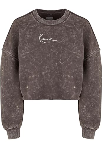 Karl Kani Damen KW241-038-1 Small Signature Washed Crop Crew L Olive