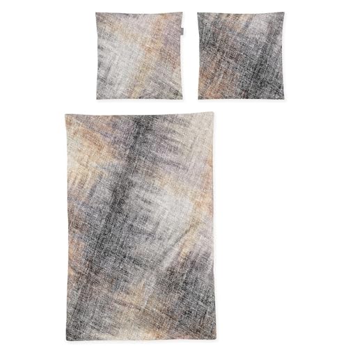 Irisette Flausch-Cotton Bettwäsche Zobel grau 8550 1 Bettbezug 135 x 200 cm + 1 Kissenbezug 80 x 80 cm im Sale