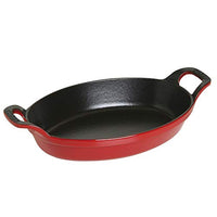Thumbnail for Staub 1302306 stapelbare Auflaufform, oval 24 cm, 1,0 mit mattschwarzer Emaillierung im Inneren der Auflaufform, kirschrot im Sale